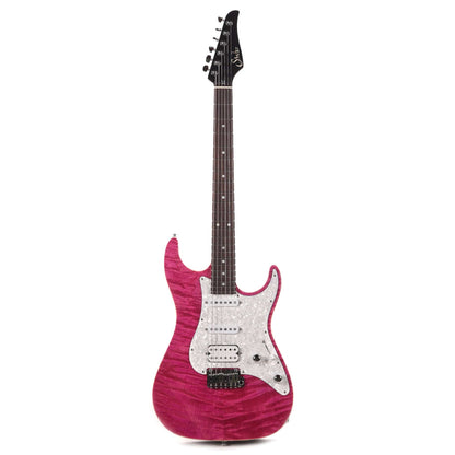 Suhr Custom Standard HSS Flame Maple/Alder Magenta Pink Stain w/Roasted Flame Maple Neck Electric Guitars / Solid Body