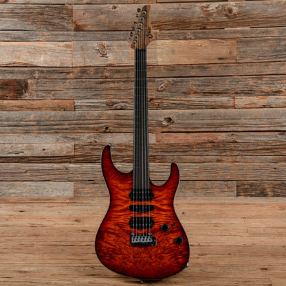 Suhr Modern Black Limba w/Waterfall Burl Maple Top Inferno Burst Electric Guitars / Solid Body