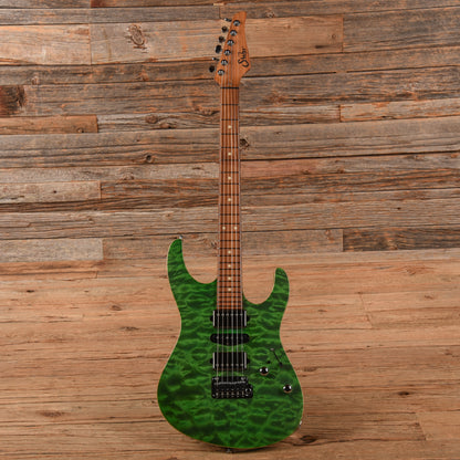 Suhr Modern Custom Transparent Green Electric Guitars / Solid Body