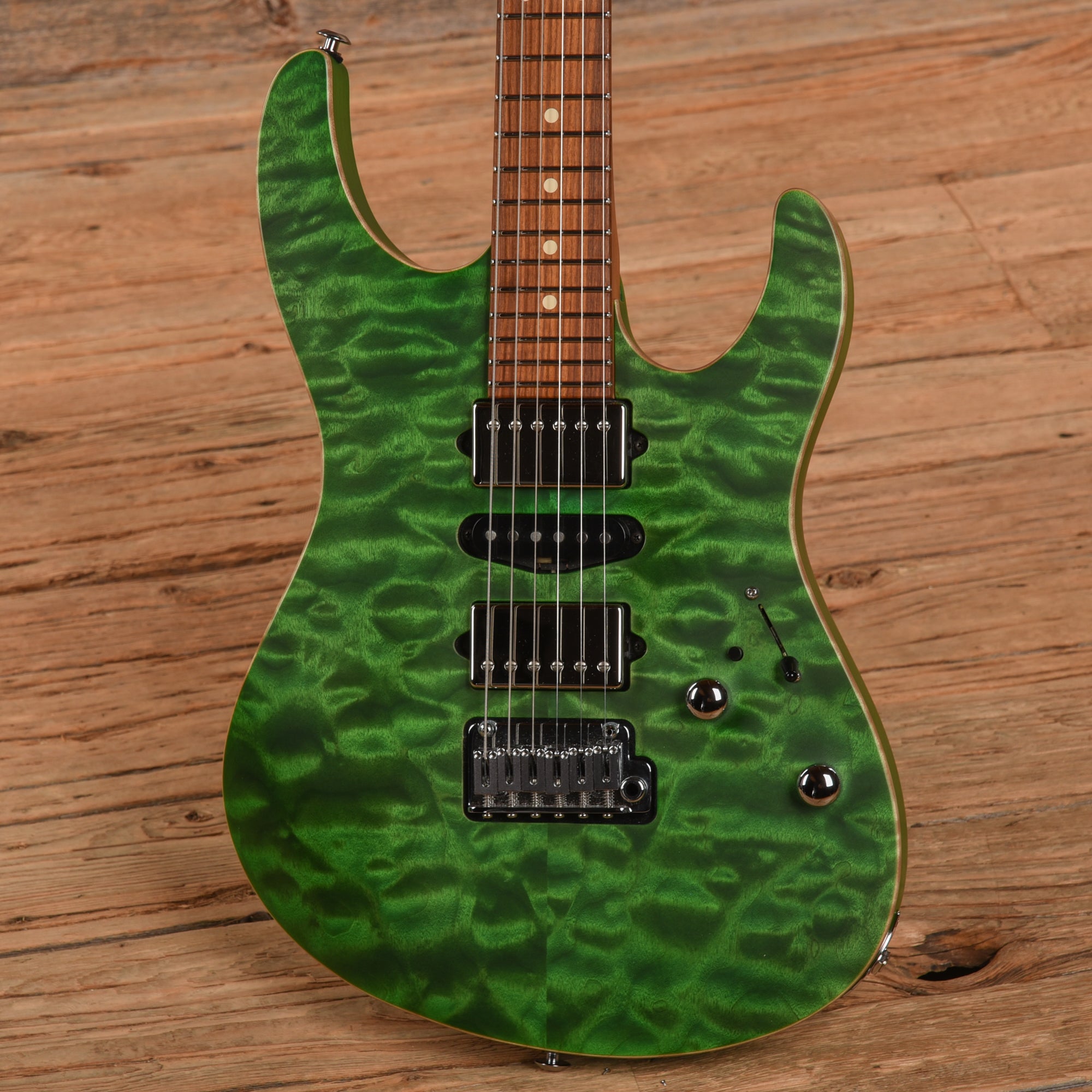 Suhr Modern Custom Transparent Green Electric Guitars / Solid Body