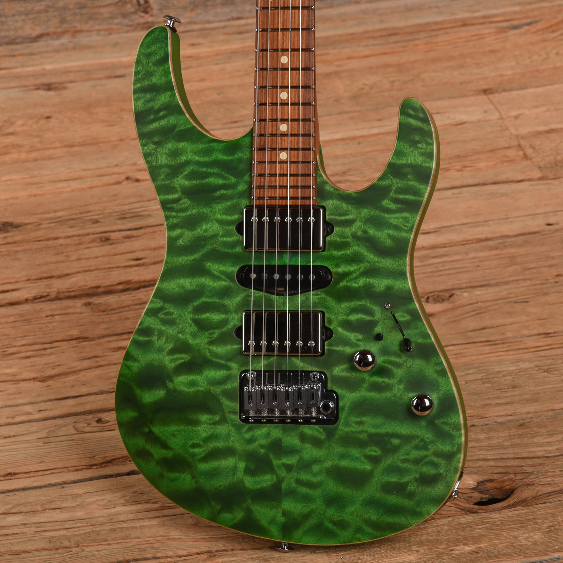 Suhr Modern Custom Transparent Green Electric Guitars / Solid Body