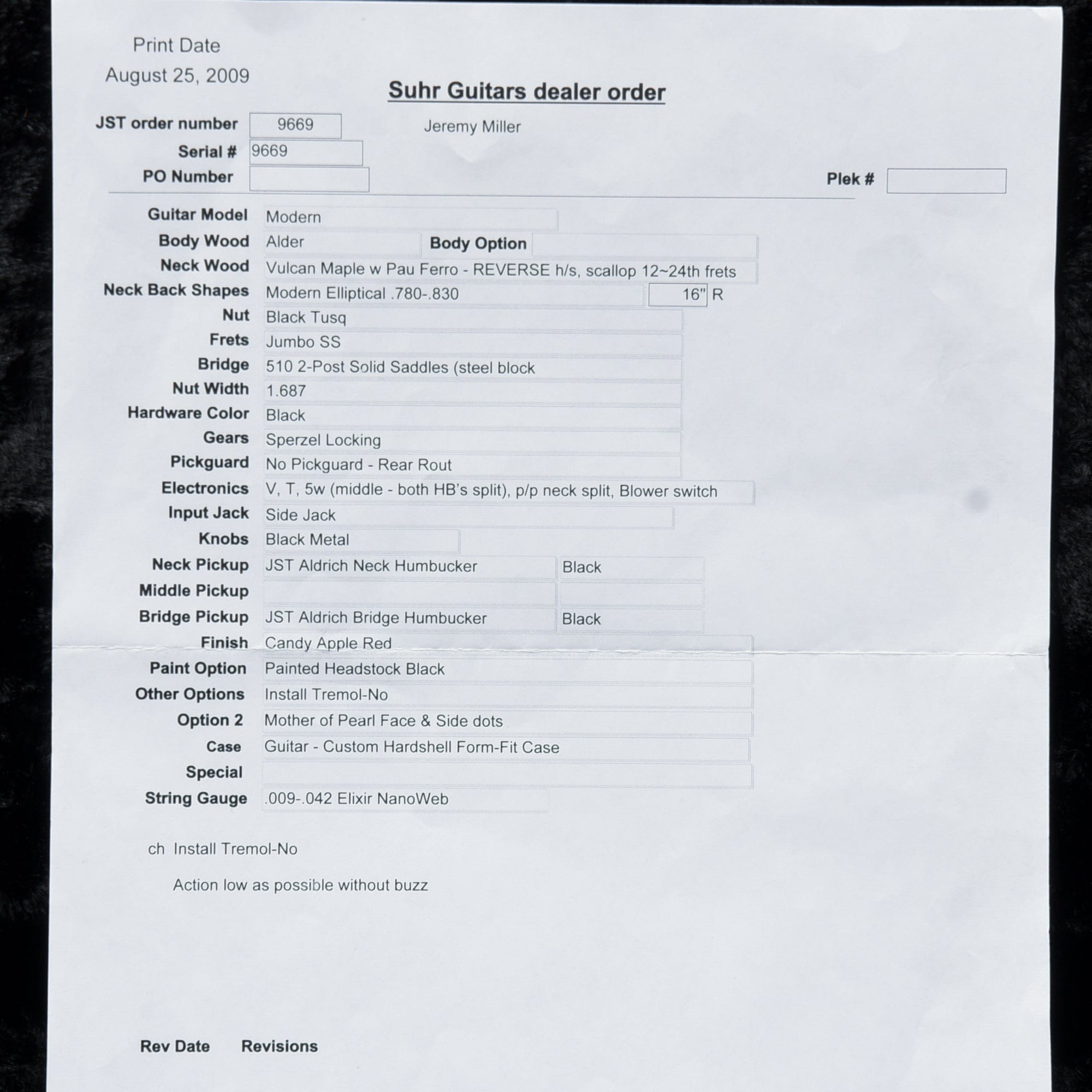 Suhr Modern HH Candy Apple Red 2009 Electric Guitars / Solid Body