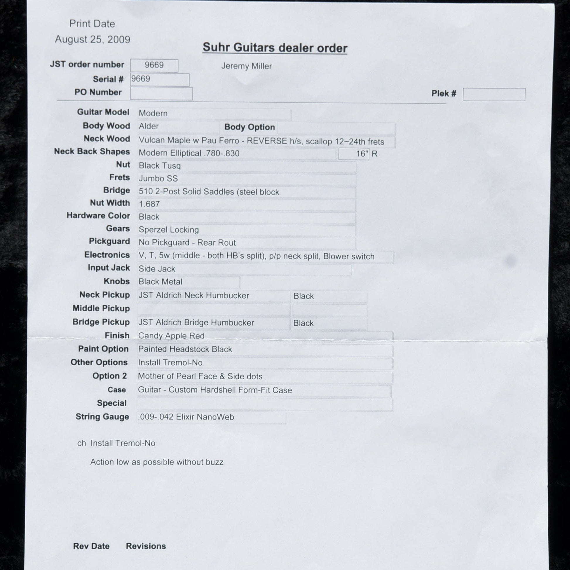 Suhr Modern HH Candy Apple Red 2009 Electric Guitars / Solid Body