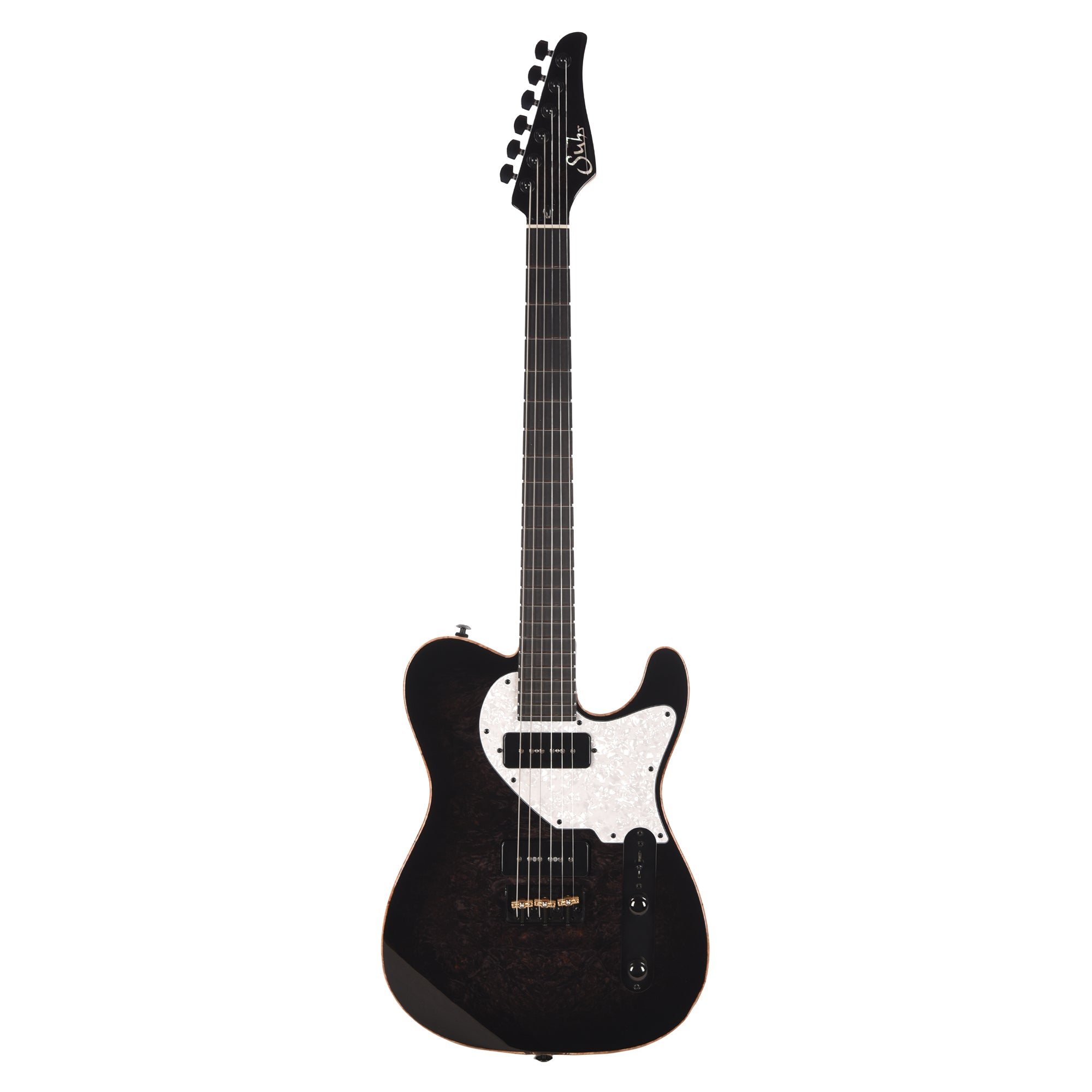 Suhr Custom Classic T Trans Black Burst w/ CME-Selected Burl Maple Top Electric Guitars