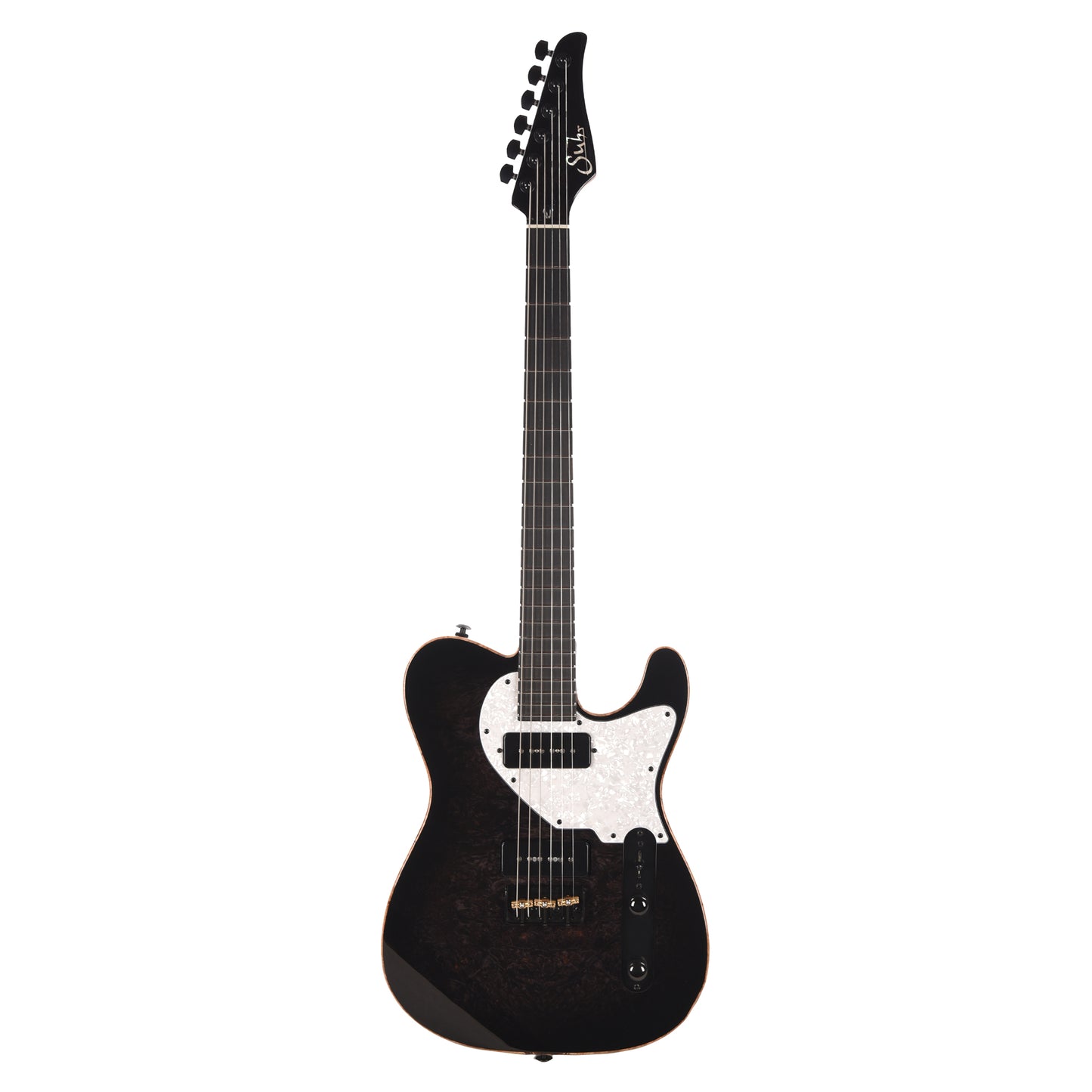 Suhr Custom Classic T Trans Black Burst w/ CME-Selected Burl Maple Top Electric Guitars