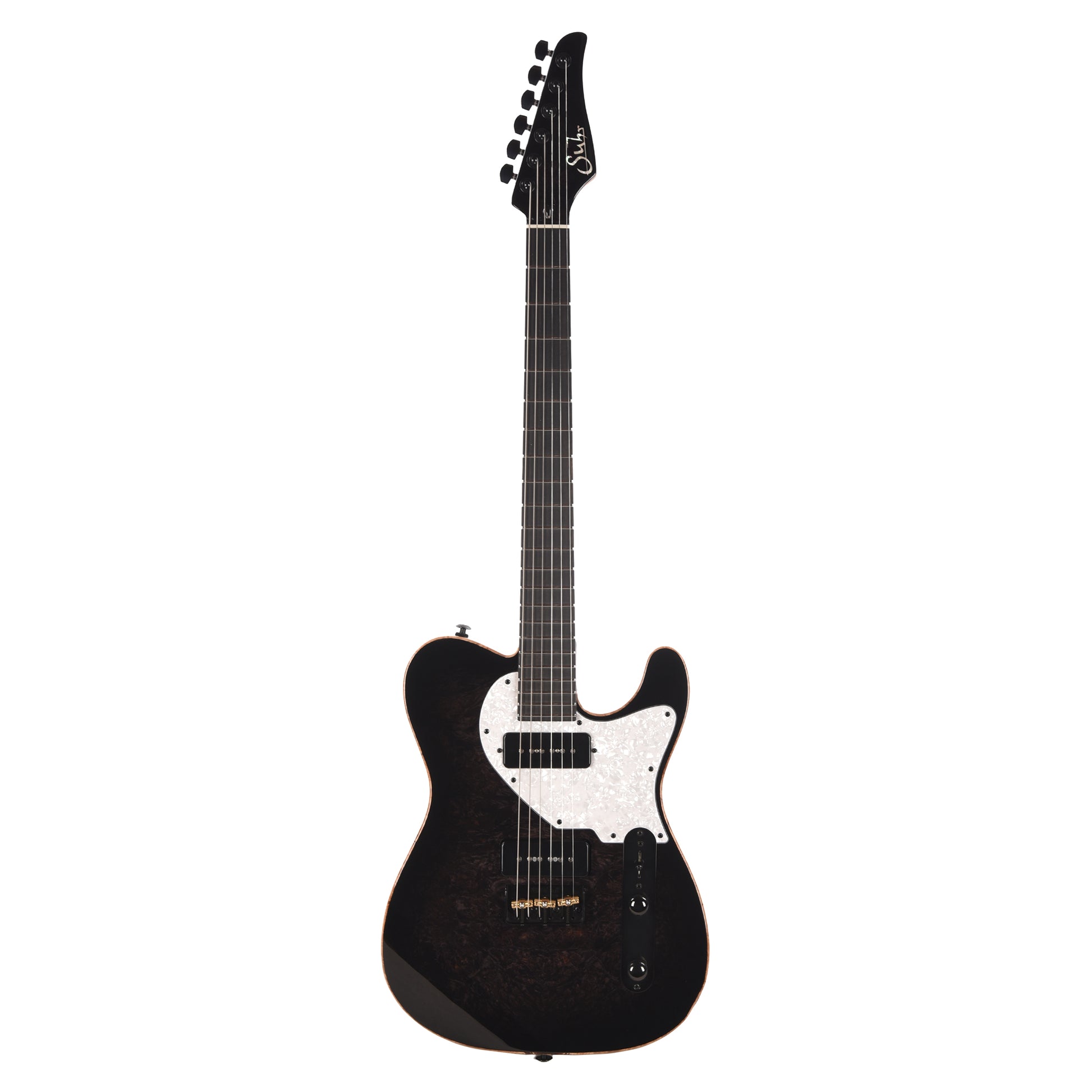 Suhr Custom Classic T Trans Black Burst w/ CME-Selected Burl Maple Top Electric Guitars
