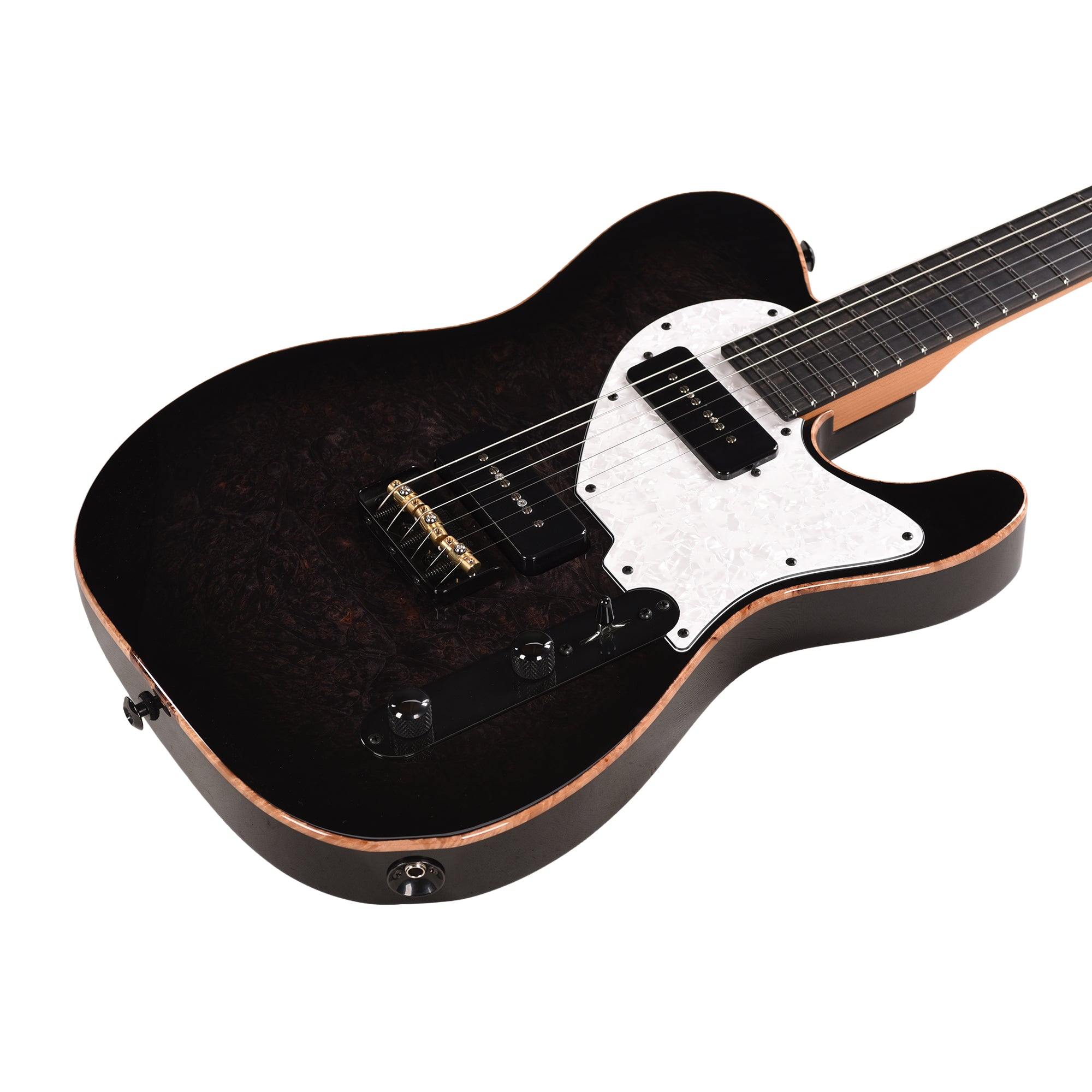 Suhr Custom Classic T Trans Black Burst w/ CME-Selected Burl Maple Top Electric Guitars