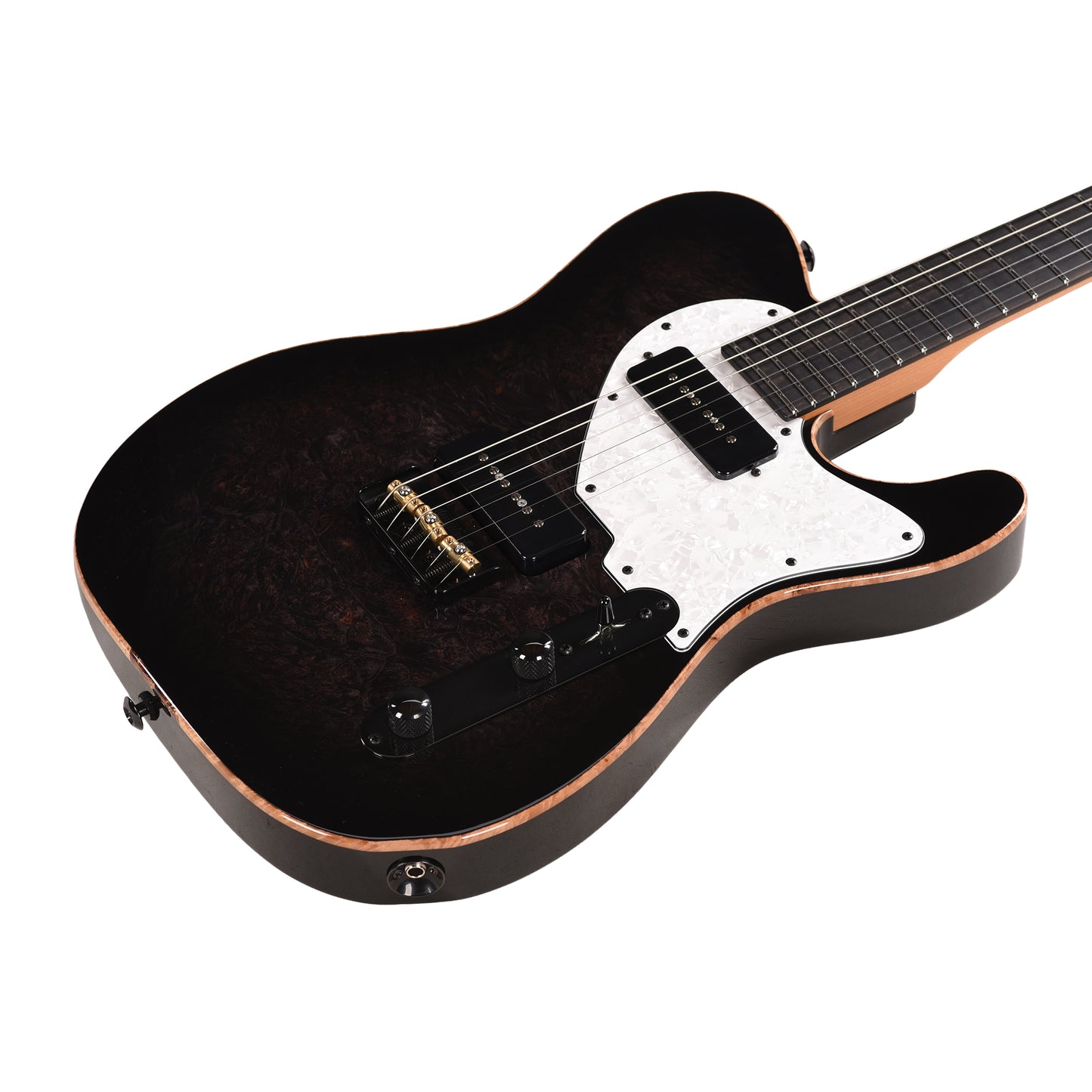Suhr Custom Classic T Trans Black Burst w/ CME-Selected Burl Maple Top Electric Guitars