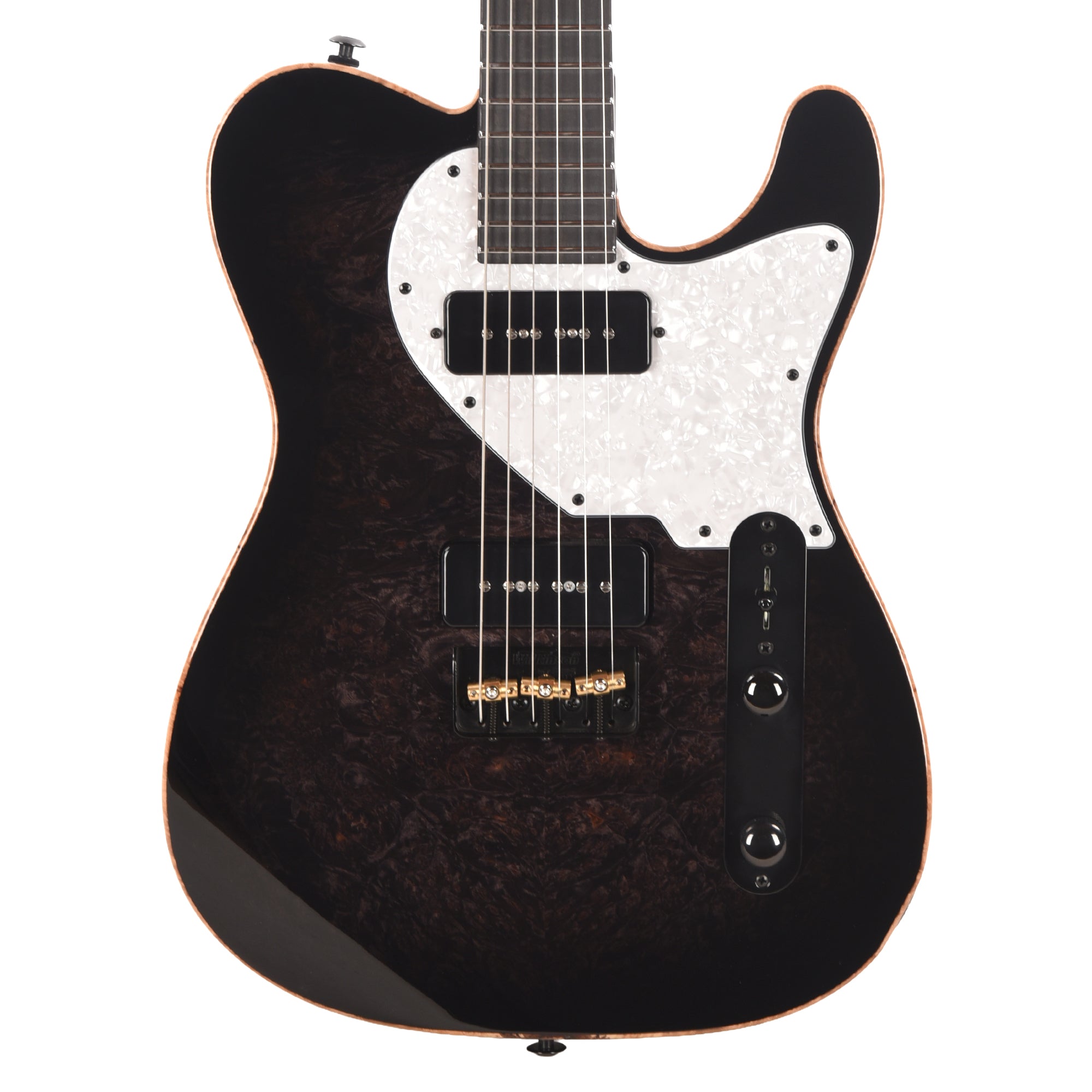 Suhr Custom Classic T Trans Black Burst w/ CME-Selected Burl Maple Top Electric Guitars
