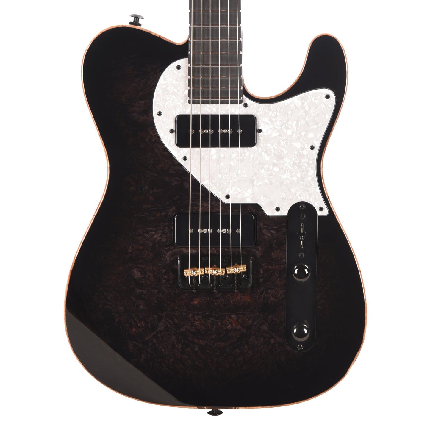 Suhr Custom Classic T Trans Black Burst w/ CME-Selected Burl Maple Top Electric Guitars