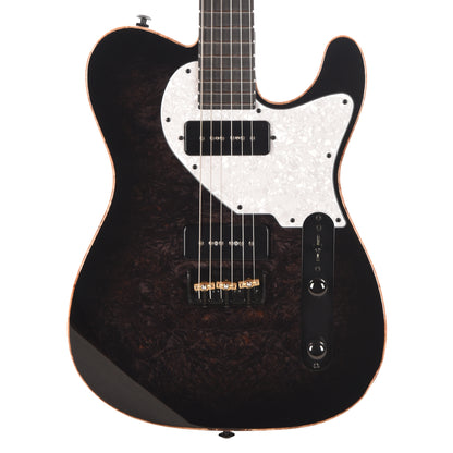 Suhr Custom Classic T Trans Black Burst w/ CME-Selected Burl Maple Top Electric Guitars