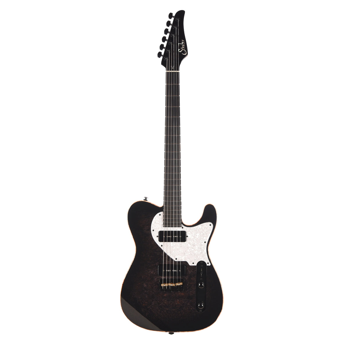 Suhr Custom Classic T Trans Black Burst w/ CME-Selected Burl Maple Top Electric Guitars