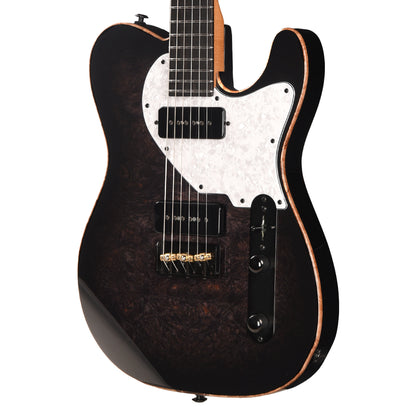 Suhr Custom Classic T Trans Black Burst w/ CME-Selected Burl Maple Top Electric Guitars