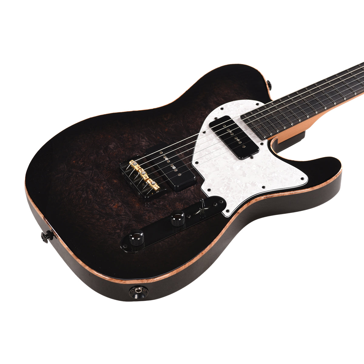 Suhr Custom Classic T Trans Black Burst w/ CME-Selected Burl Maple Top Electric Guitars