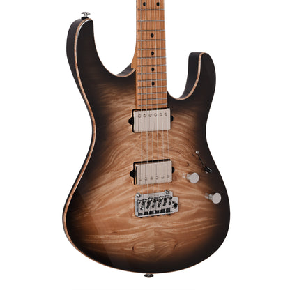 Suhr Custom Modern Black Burst w/ CME-Selected Waterfall Burl Maple Top Electric Guitars