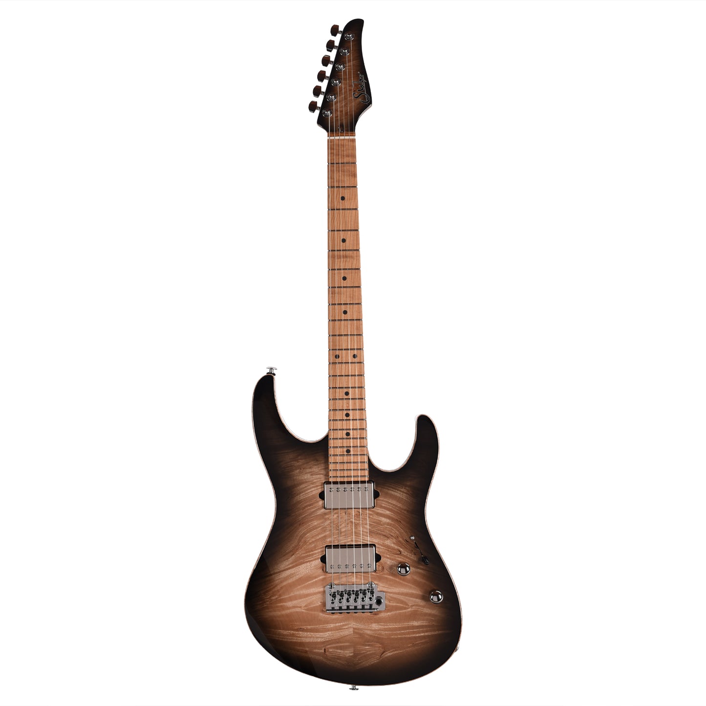 Suhr Custom Modern Black Burst w/ CME-Selected Waterfall Burl Maple Top Electric Guitars