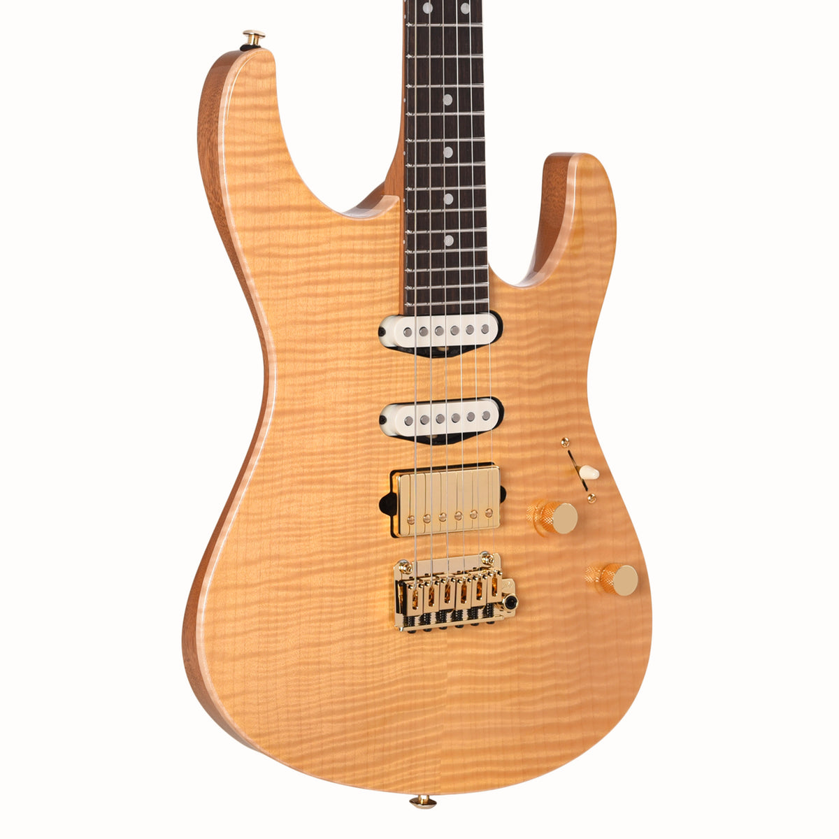 Suhr Custom Modern Carve Top Vintage Natural w/CME-Selected Flame Maple Top Electric Guitars