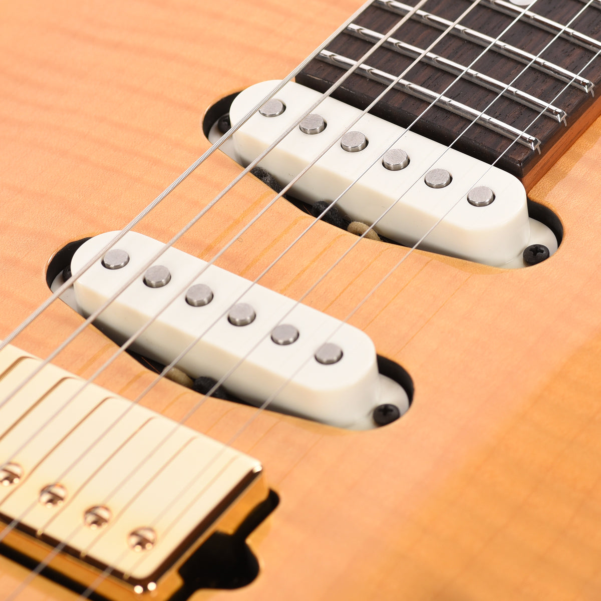 Suhr Custom Modern Carve Top Vintage Natural w/CME-Selected Flame Maple Top Electric Guitars