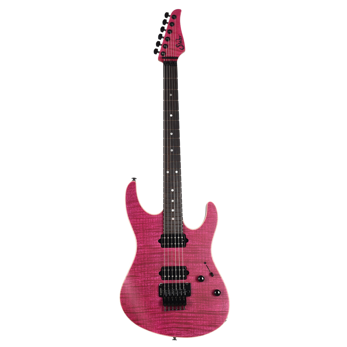 Suhr Custom Modern Magenta Pink Stain w/ CME-Selected Flame Maple Top Electric Guitars