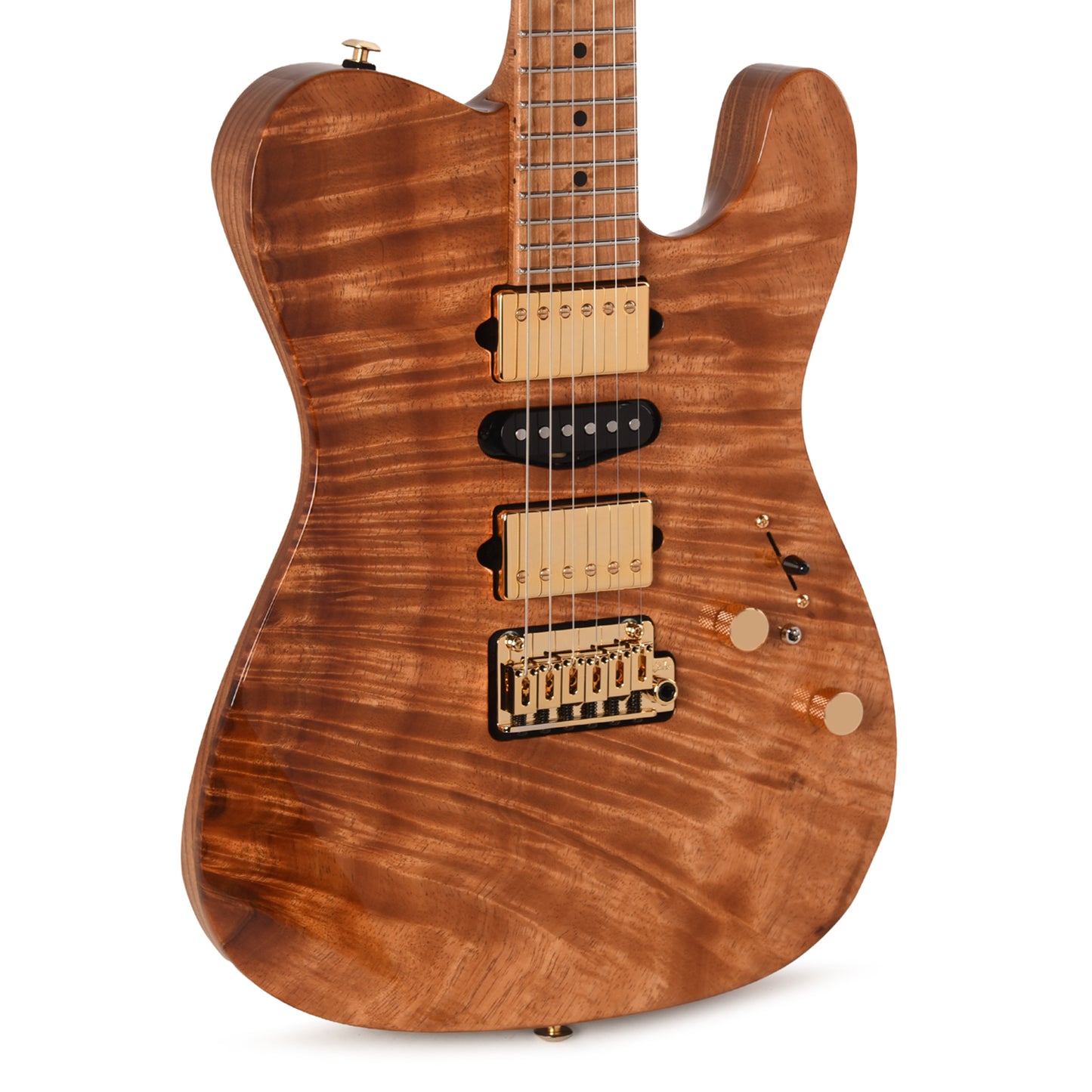 Suhr Custom Modern T Natural w/CME-Selected Figured 1-Piece Koa Top Electric Guitars