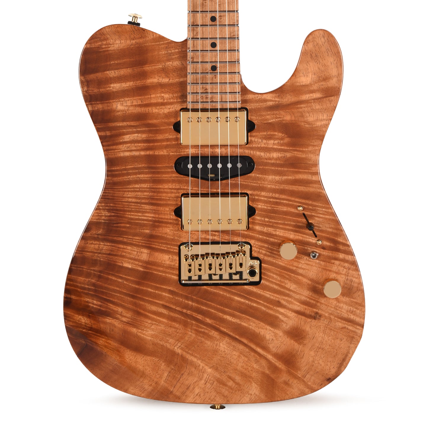 Suhr Custom Modern T Natural w/CME-Selected Figured 1-Piece Koa Top Electric Guitars