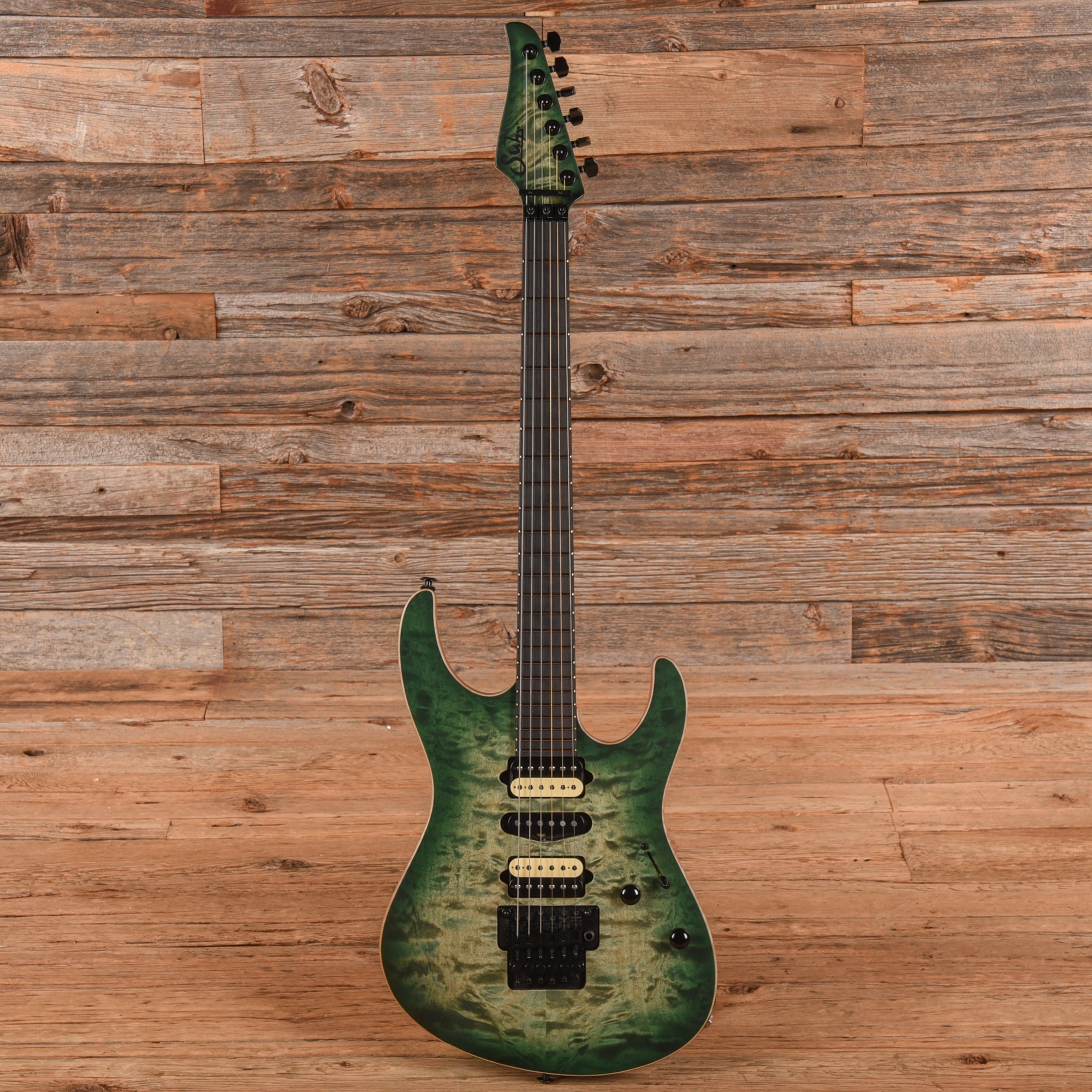 Suhr Custom Modern Trans Green Burst Electric Guitars