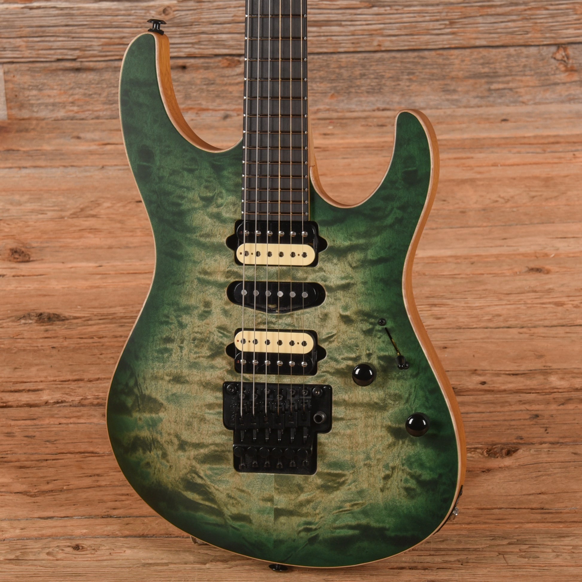 Suhr Custom Modern Trans Green Burst Electric Guitars