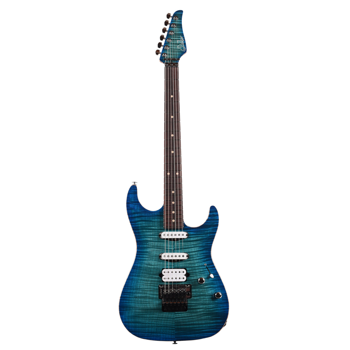 Suhr Custom Standard Carve Top Bahama Blue Burst w/ CME-Selected Flame Maple Top Electric Guitars
