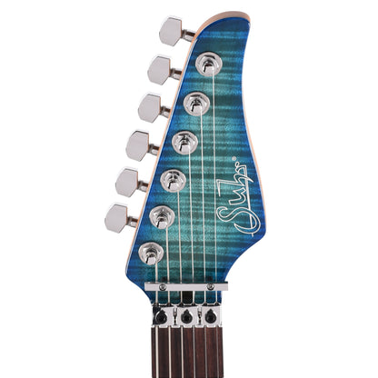 Suhr Custom Standard Carve Top Bahama Blue Burst w/ CME-Selected Flame Maple Top Electric Guitars