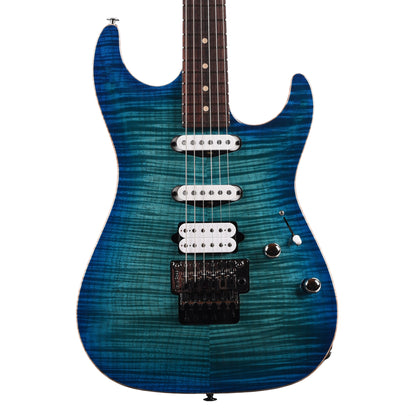 Suhr Custom Standard Carve Top Bahama Blue Burst w/ CME-Selected Flame Maple Top Electric Guitars