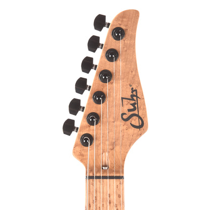 Suhr Custom Standard Faded Trans Green Burst w/ CME-Selected Waterfall Burl Maple Top Electric Guitars