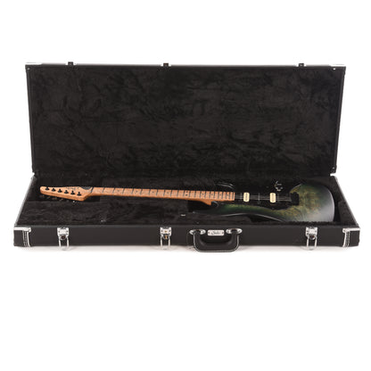 Suhr Custom Standard Faded Trans Green Burst w/ CME-Selected Waterfall Burl Maple Top Electric Guitars