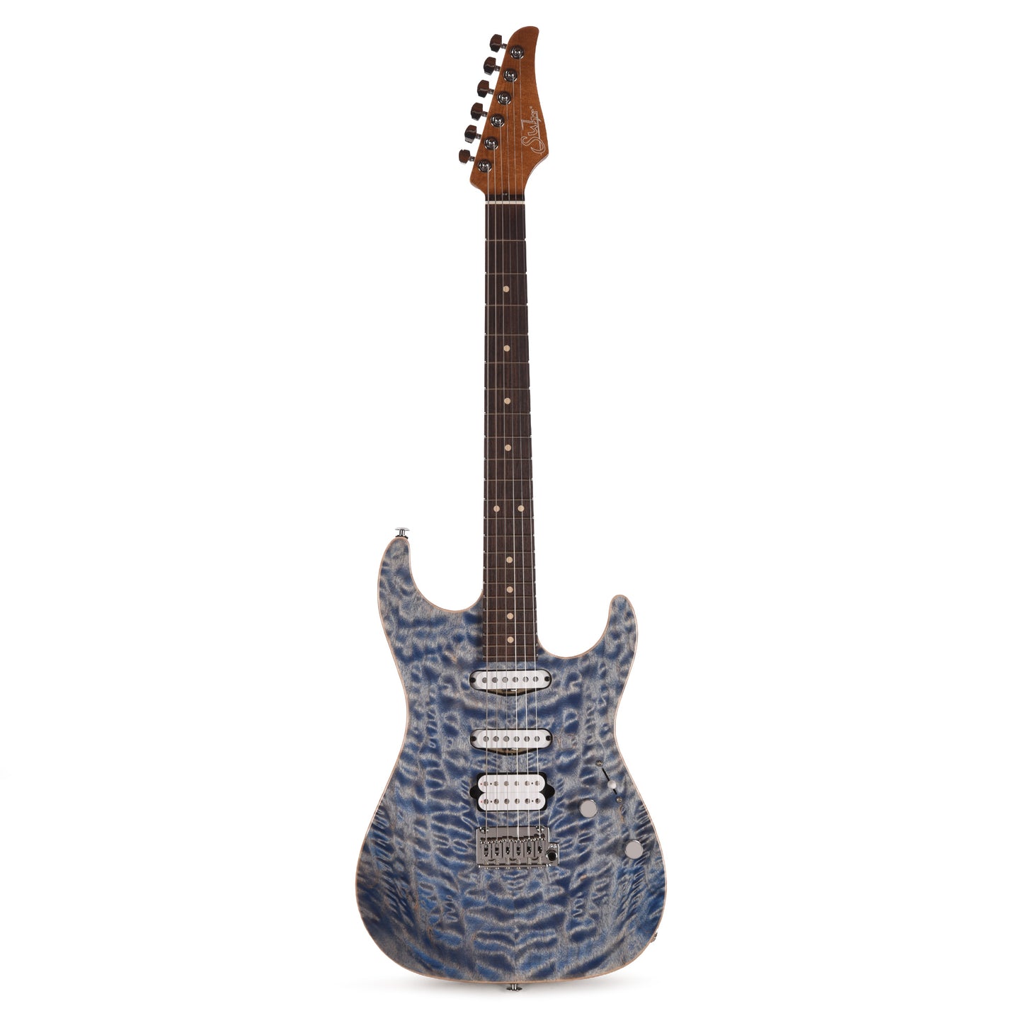 Suhr Custom Standard Trans Blue Denim w/ CME-Selected Quilt Maple Top Electric Guitars