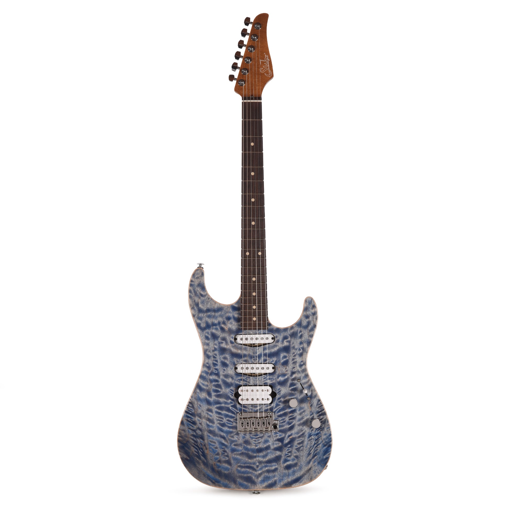 Suhr Custom Standard Trans Blue Denim w/ CME-Selected Quilt Maple Top Electric Guitars