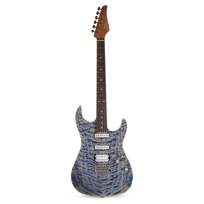Suhr Custom Standard Trans Blue Denim w/ CME-Selected Quilt Maple Top Electric Guitars