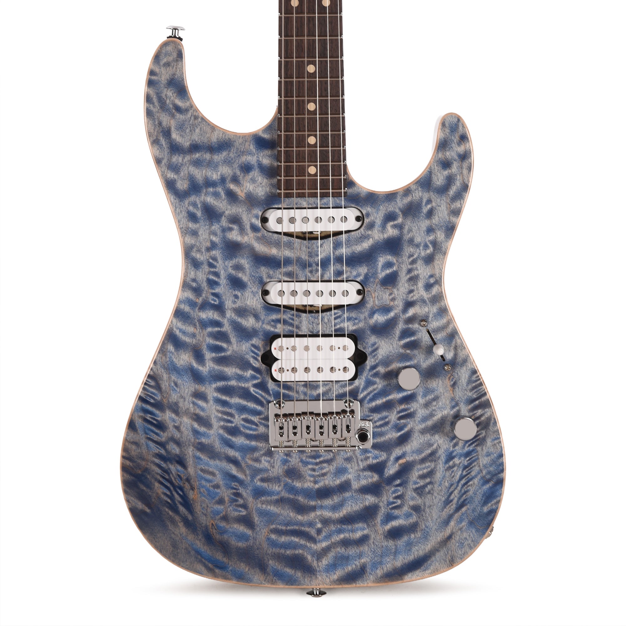 Suhr Custom Standard Trans Blue Denim w/ CME-Selected Quilt Maple Top Electric Guitars