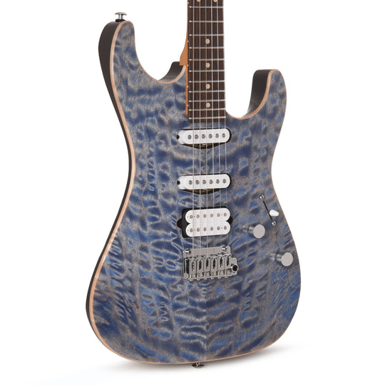 Suhr Custom Standard Trans Blue Denim w/ CME-Selected Quilt Maple Top Electric Guitars