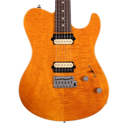 Suhr Oso Short Scale Alder w/Figured Curly Maple Top Trans Amber Electric Guitars