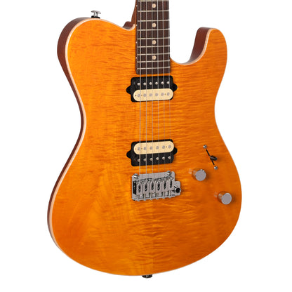 Suhr Oso Short Scale Alder w/Figured Curly Maple Top Trans Amber Electric Guitars
