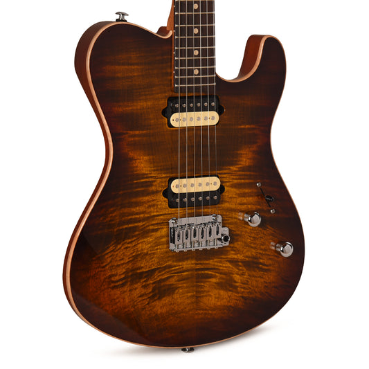 Suhr Oso Short Scale Mahogany w/ Figured Curly Maple Top Bengal Burst Electric Guitars