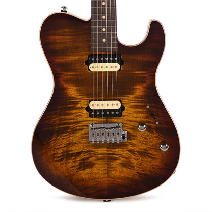 Suhr Oso Short Scale Mahogany w/ Figured Curly Maple Top Bengal Burst Electric Guitars