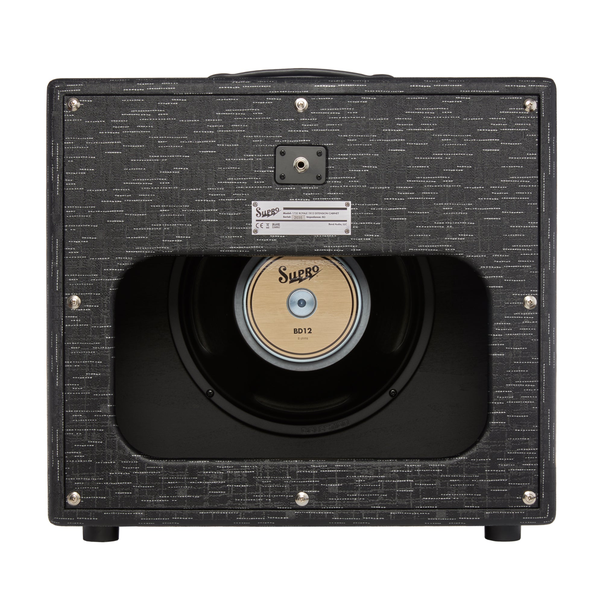 Supro Royale 1x12 Guitar Amp Cabinet Black Scandia Amps / Guitar Amps / Guitar Cabinets
