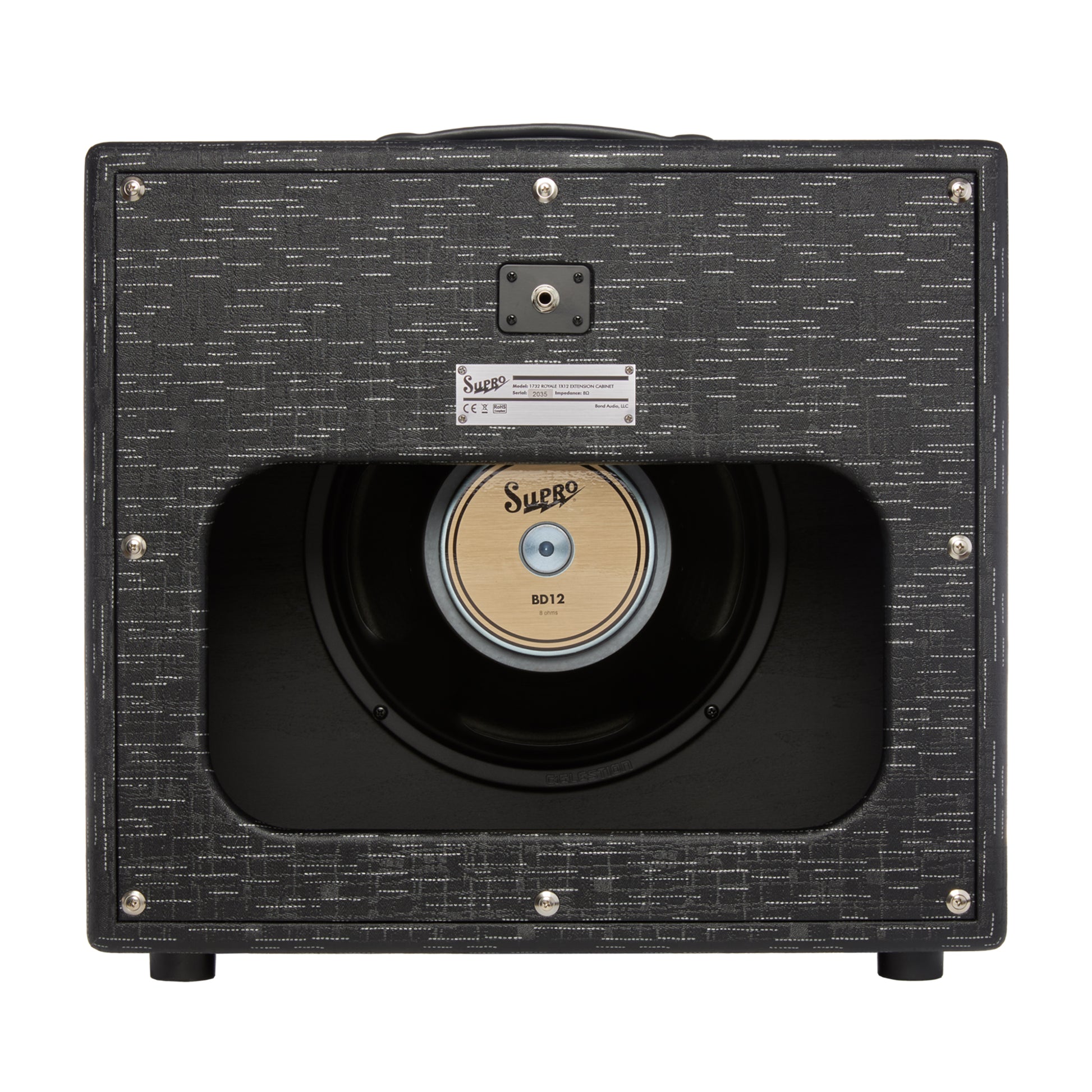 Supro Royale 1x12 Guitar Amp Cabinet Black Scandia Amps / Guitar Amps / Guitar Cabinets