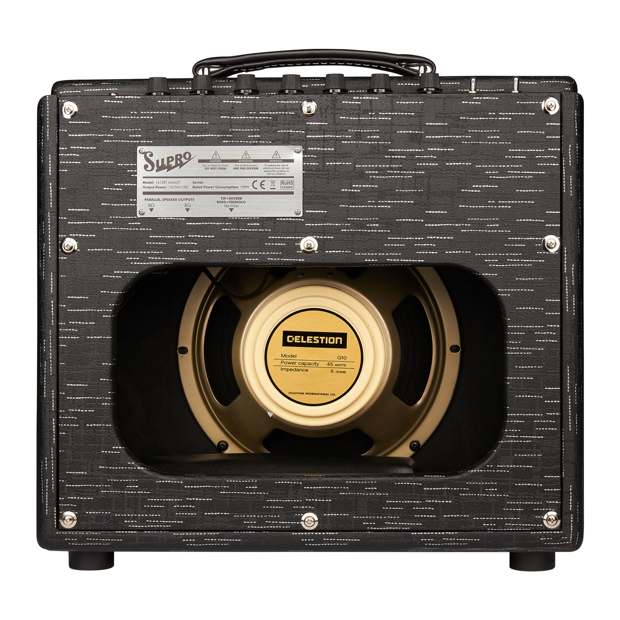 Supro Amulet 110 15W 1x10 Guitar Combo Amp Black Scandia Amps / Guitar Amps / Guitar Combos
