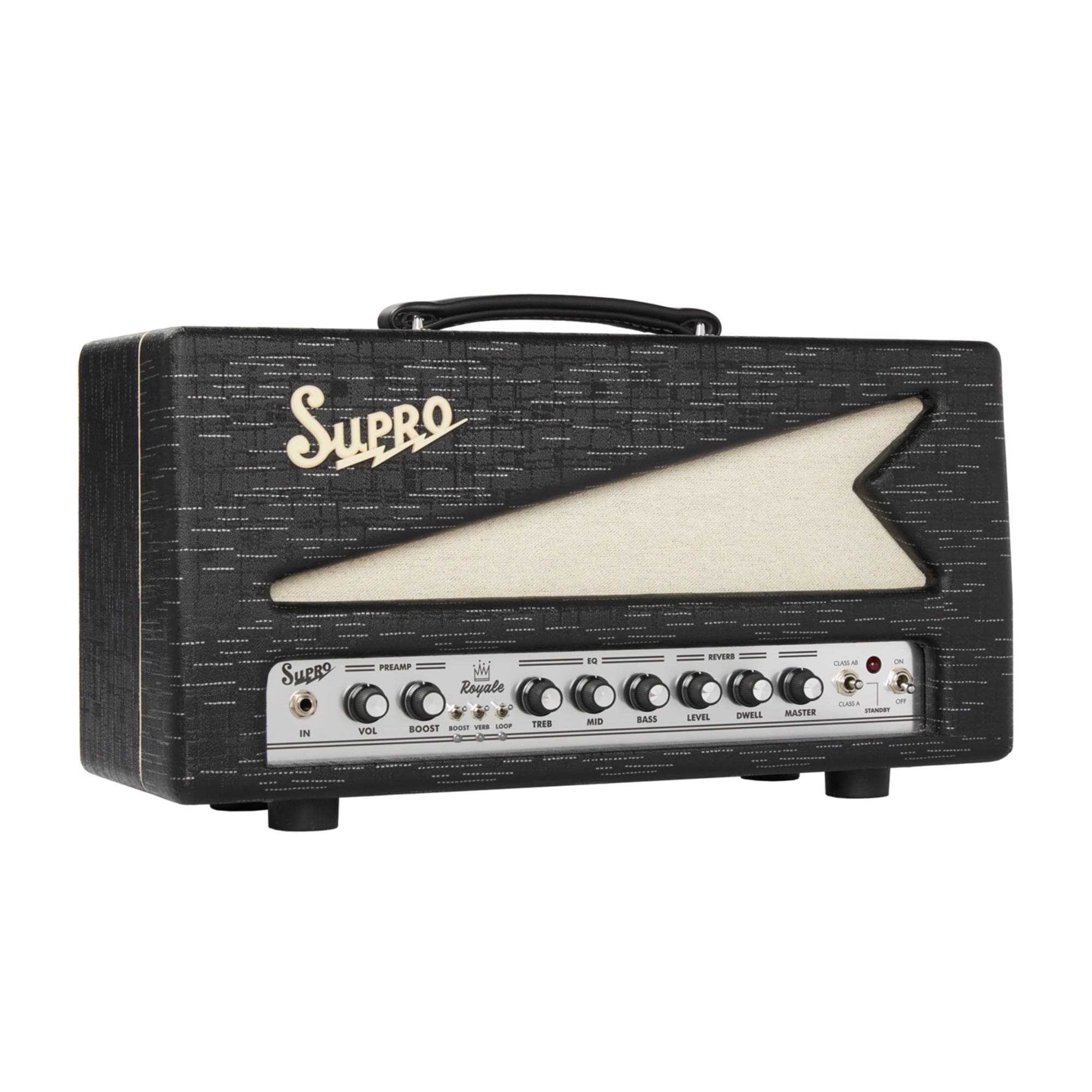 Supro Royale 50W Guitar Amp Head Black Scandia Amps / Guitar Heads
