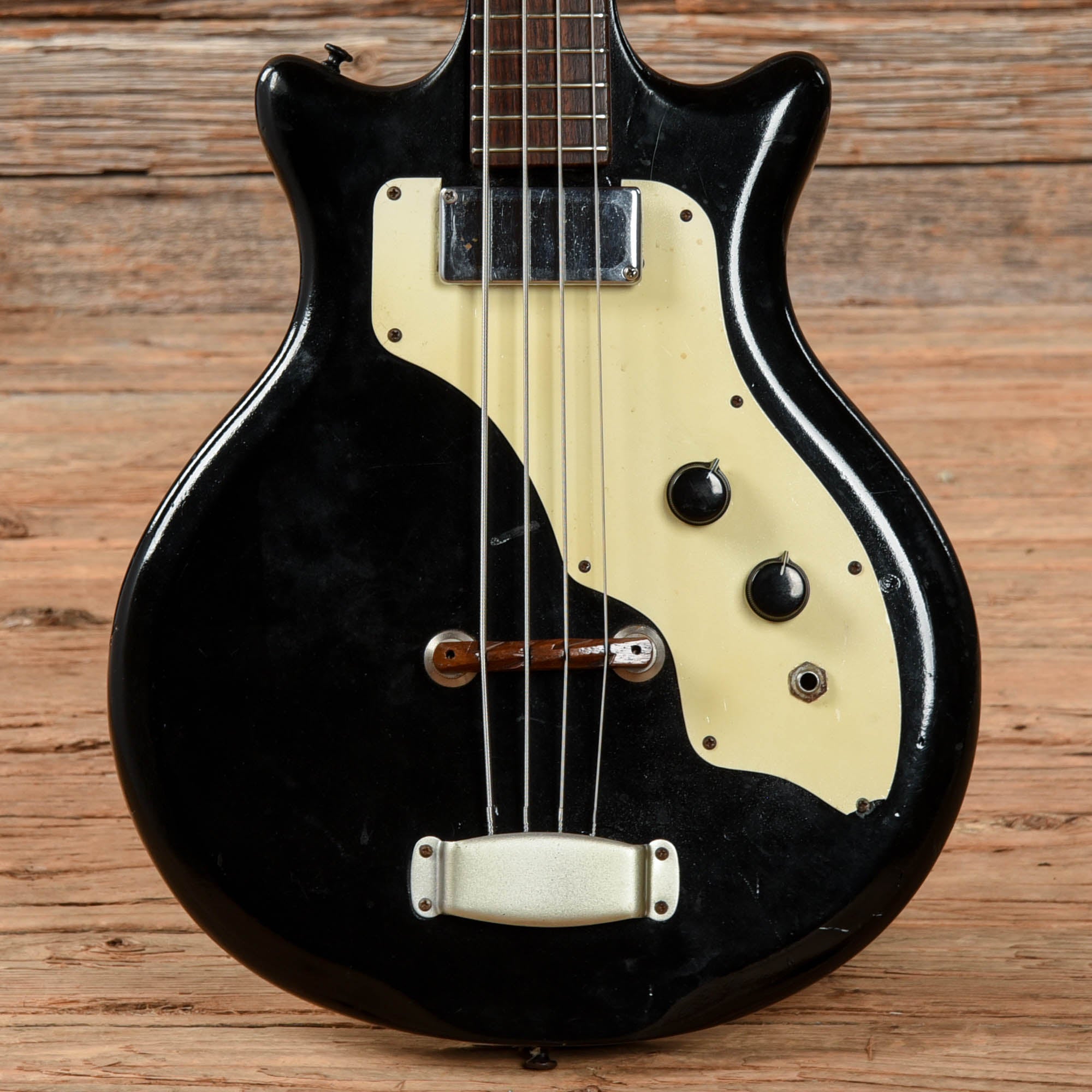 Supro Pocket Bass Refin Black 1960s Bass Guitars / 4-String