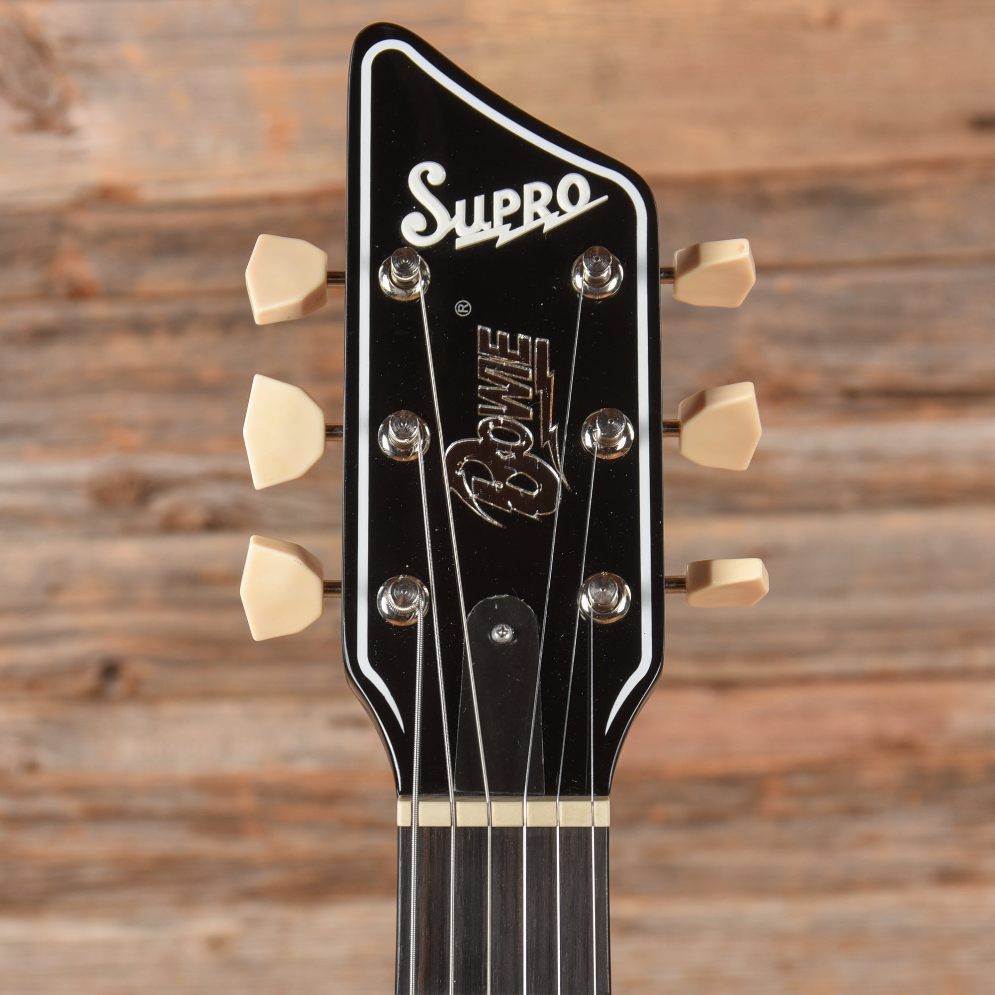 Supro 1224DB David Bowie Dual Tone White Electric Guitars / Solid Body