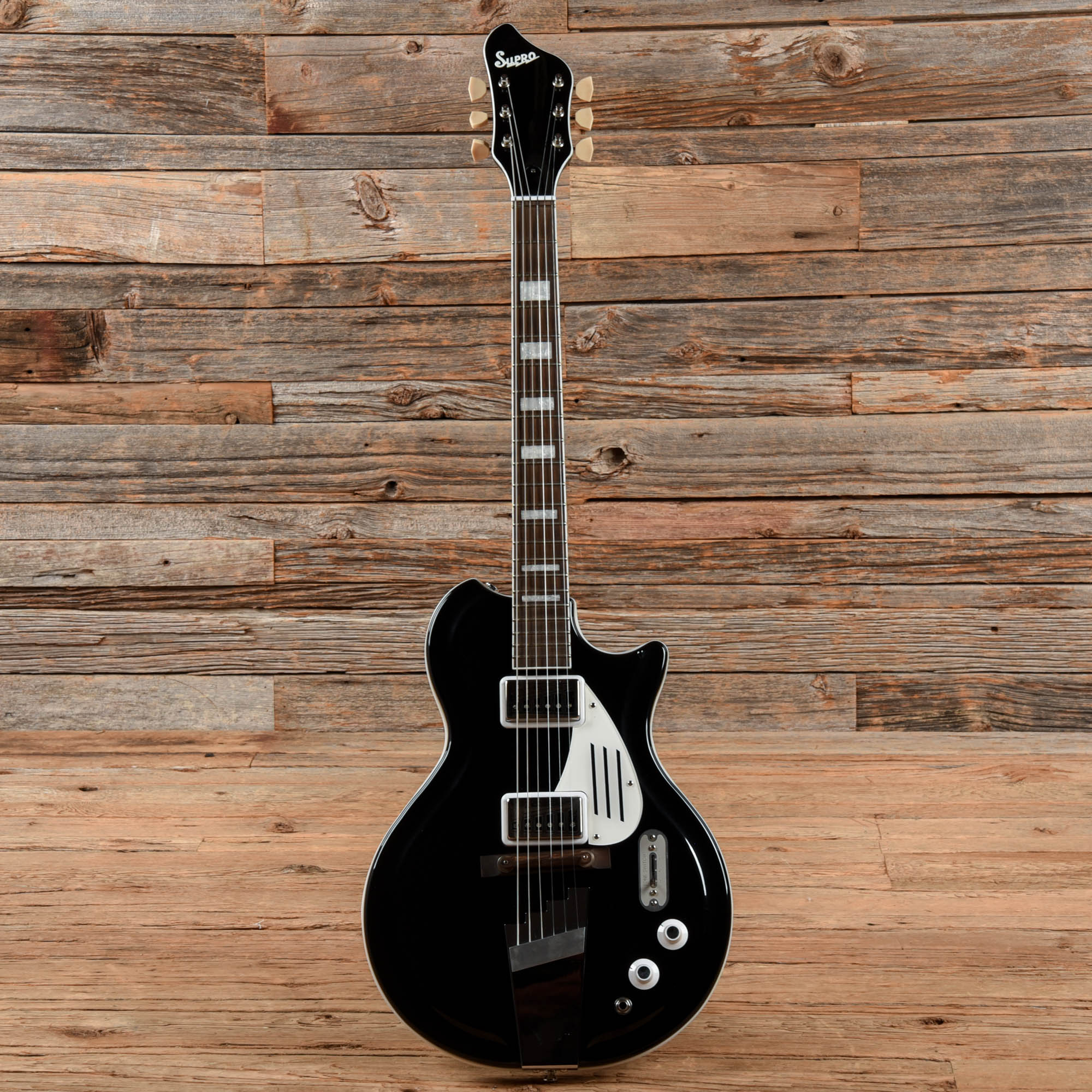 Supro 1575JB Black Holiday Dual Pickup Americana Series Jet Black 2016 Electric Guitars / Solid Body