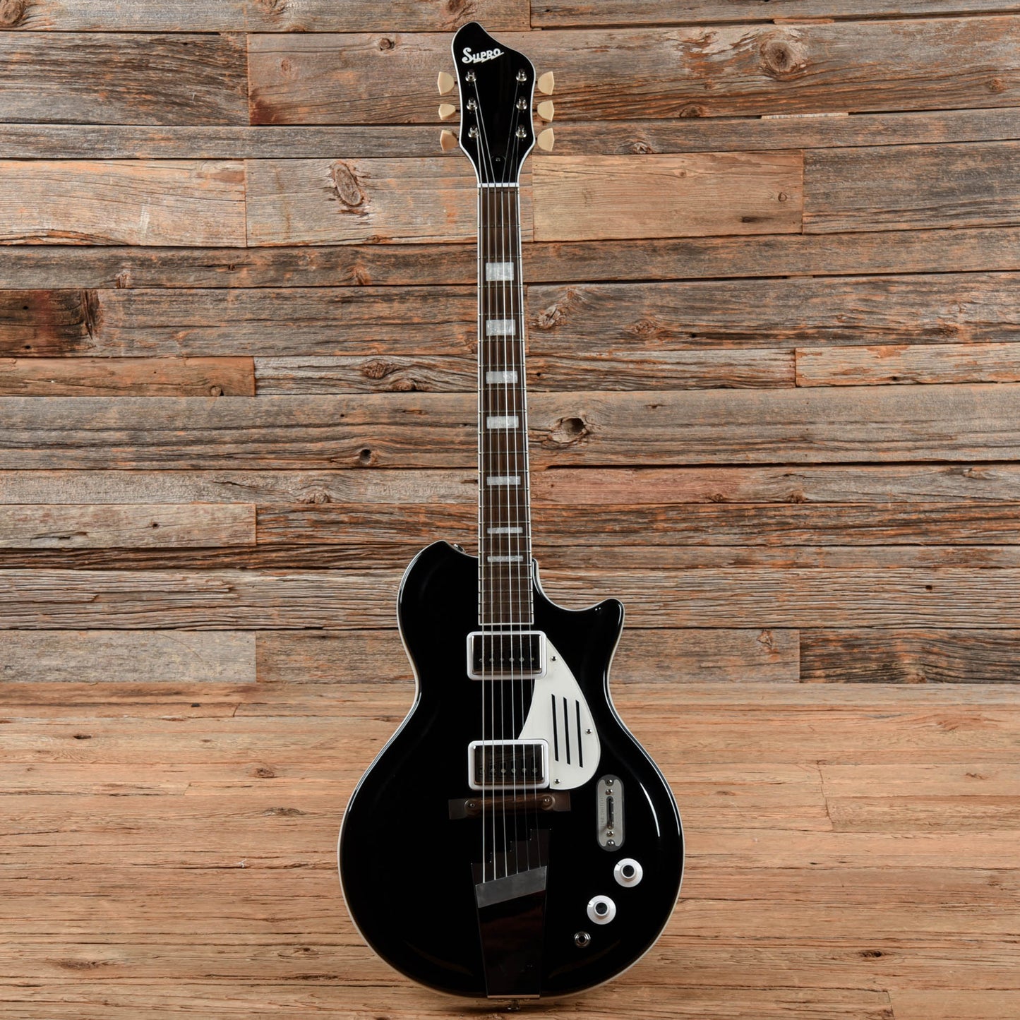 Supro 1575JB Black Holiday Dual Pickup Americana Series Jet Black 2016 Electric Guitars / Solid Body