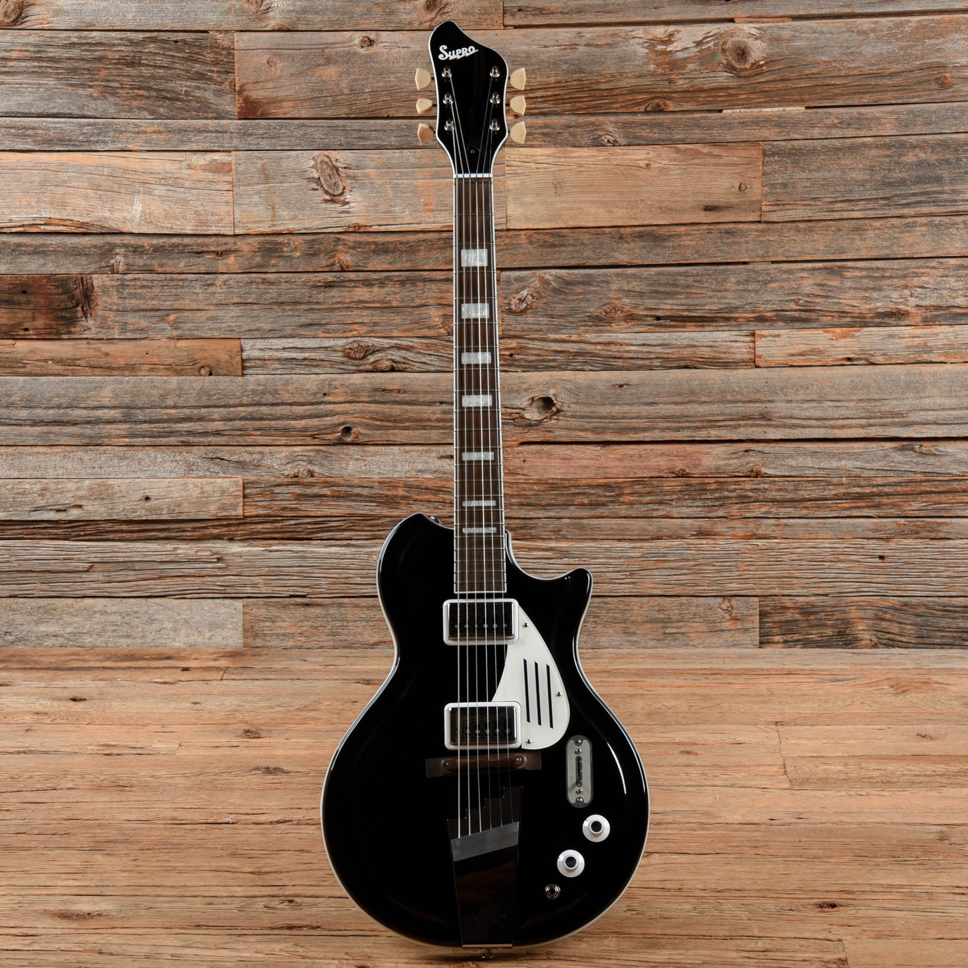 Supro 1575JB Black Holiday Dual Pickup Americana Series Jet Black 2016 Electric Guitars / Solid Body